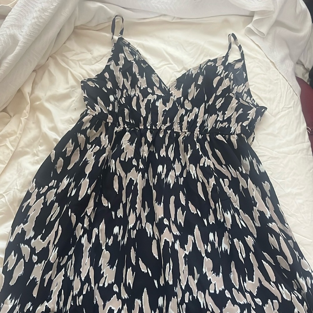 Elegant Black and Cream Women's Dress